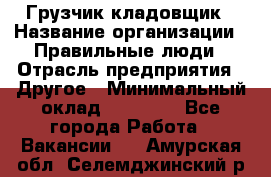 Грузчик-кладовщик › Название организации ­ Правильные люди › Отрасль предприятия ­ Другое › Минимальный оклад ­ 26 000 - Все города Работа » Вакансии   . Амурская обл.,Селемджинский р-н